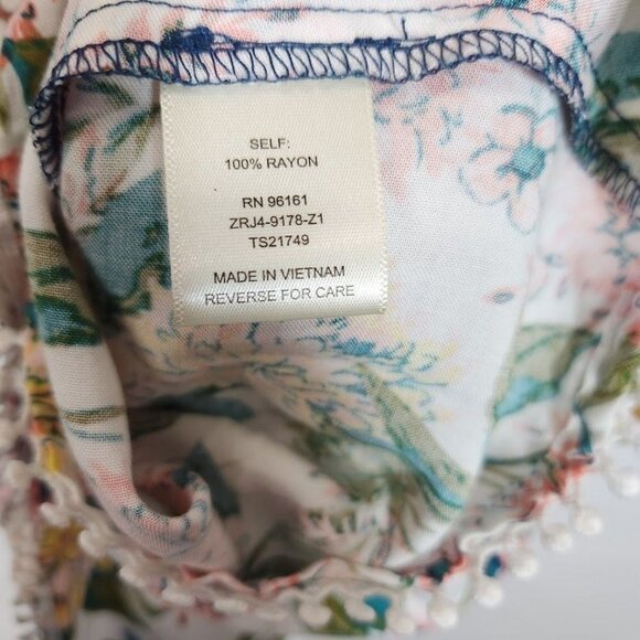 BEBOP Womens Navy‎ Ruffled Floral Off Shoulder Romper Size XS - Picture 8 of 9